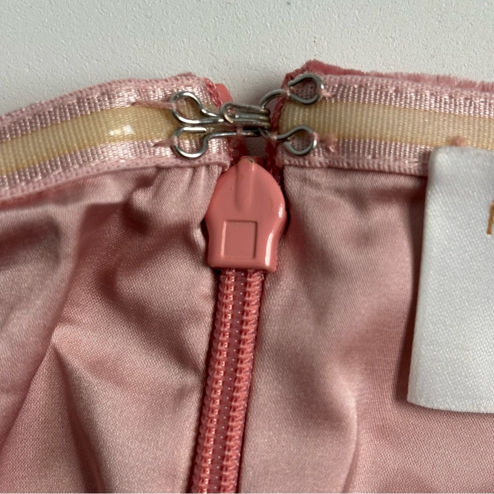 Miss Circle Velvet Velour Ruched Overlap Longsleeeve Mini Dress Salmon Pink - Picture 9 of 17